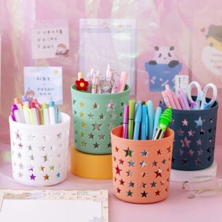 Creative Hollow Stars Brush Storage Container
