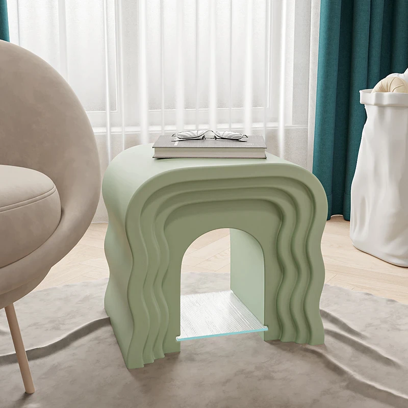 Living Room Sofa Auxiliary Coffee Side Table, Green