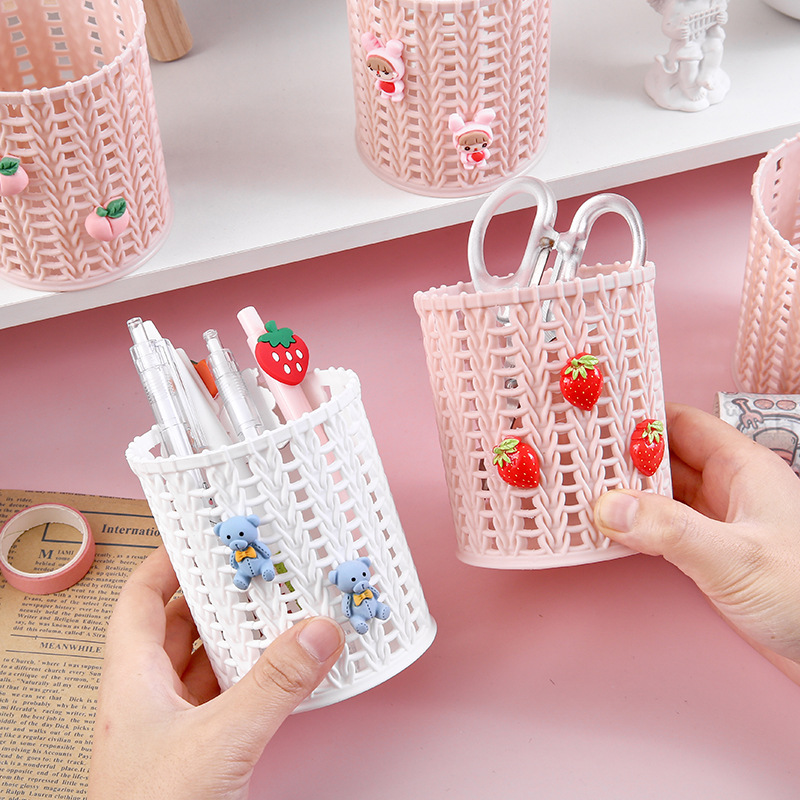 Creative Pen Holder Korean Imitation Rattan Pen Holder - Image 2