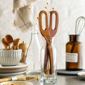 Creative Wooden Kitchen Food Scissor Clip