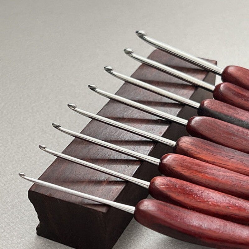 Crochet Hooks Sandalwood Knitting Sweater Tools - Image 3