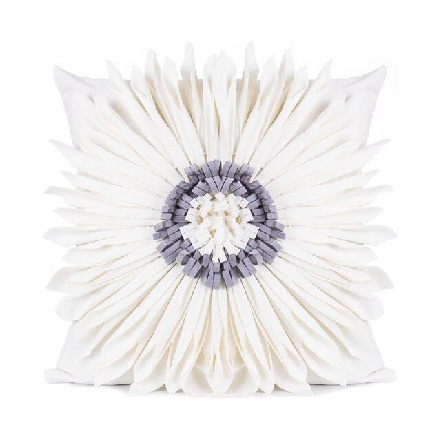 Cushion Cover Decorative Modern Artistic White - Image 2