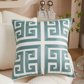 Embroidery 45x45cm Decorative Pillow Cover Geometric