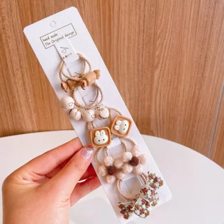 Cute Cartoon Flower Bow Children Small Scrunchie ST3