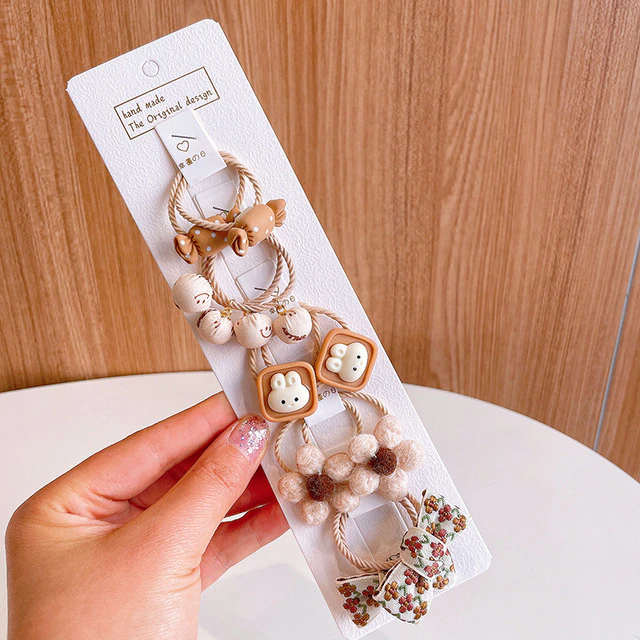 Cute Cartoon Flower Bow Children Small Scrunchie ST3