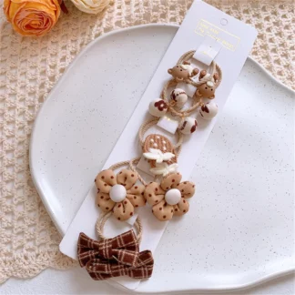 Cute Cartoon Flower Bow Children Small Scrunchie ST2