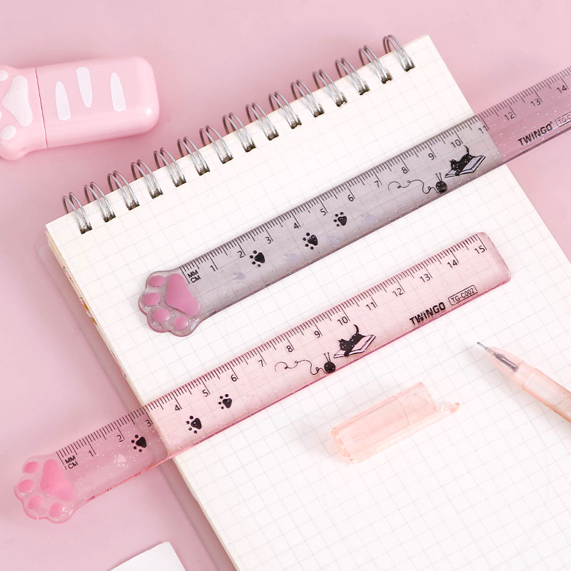 Cute Cat Paw Plastic Straight Rulers - Image 2