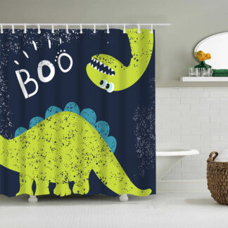 Cute Dinosaur Funny Shower Bathroom Curtain