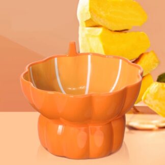 Cute Fruit Shape Cat Bowl High Quality Ceramics Pumpkin