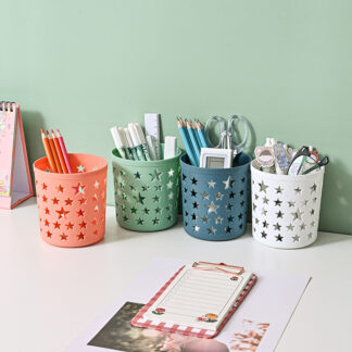 Cute Hollow Star Pen Holder For Office Supplies