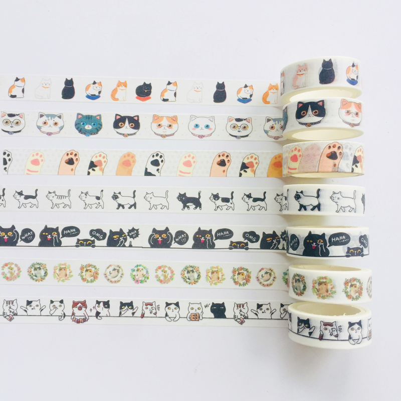 Cute Adorable Cat Adhesive Paper Masking Tape - Image 2