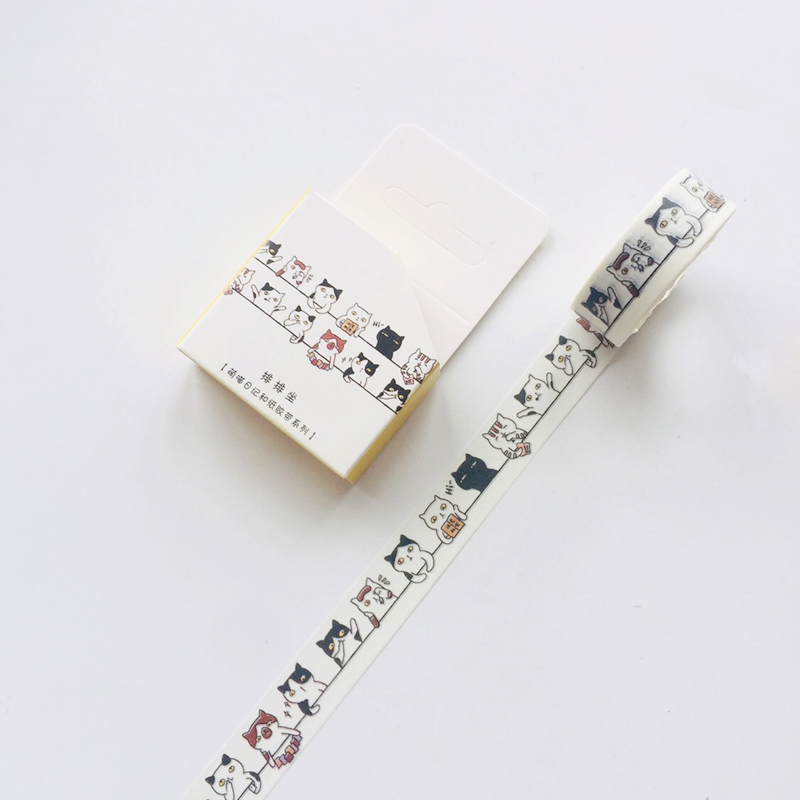 Cute Adorable Cat Adhesive Paper Masking Tape - Image 4