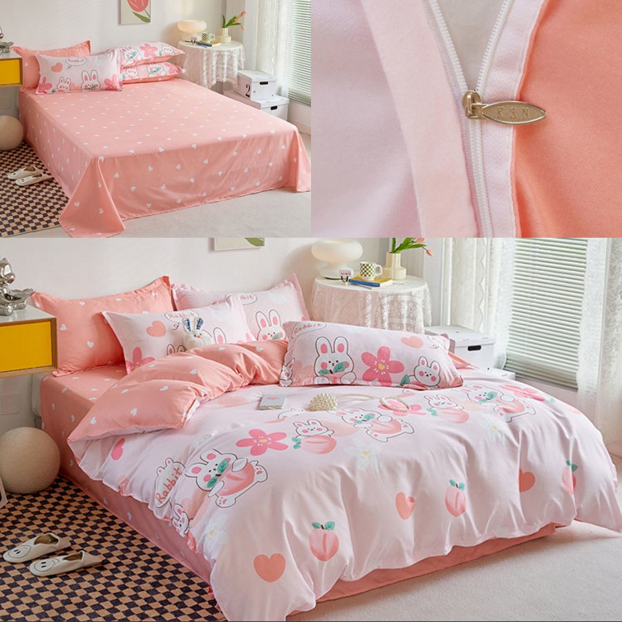 Cute Rabbit Bedding Set For Boys Girls, Twin Size - Image 2
