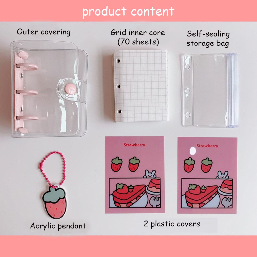 Mini Cute Transparent Loose-leaf Portable Pocket Hand Book - Image 4