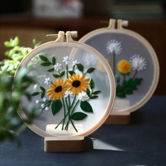 Embroidery Flower Painting Beginner Kits Transparent