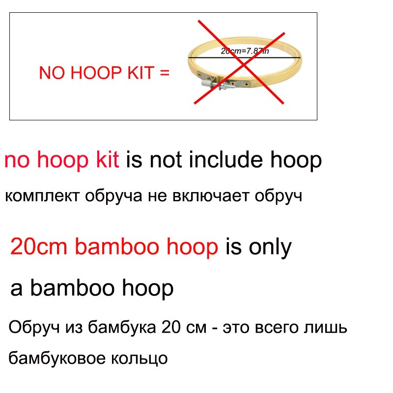 Embroidery Kit Landscape Pattern Printed With Hoop - Image 3