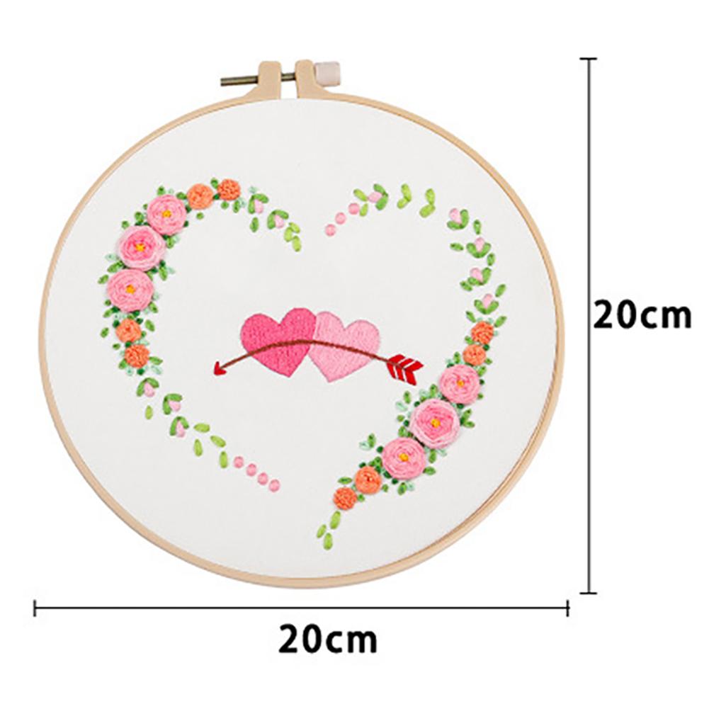 Heart-shaped Pattern Hand-stitched Embroidery Kit - Image 6