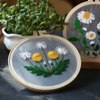 DIY Embroidery Set Flowers Plants Pattern