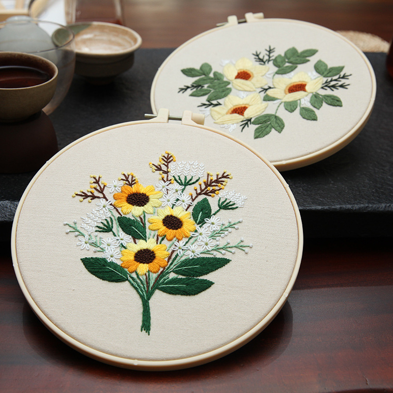 DIY Flower Embroidery Kit Cross Stitch Starter Kit - Image 4