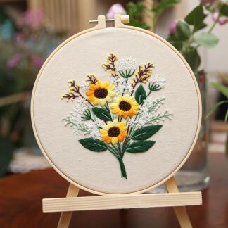 DIY Flower Embroidery Kit Cross Stitch Starter Kit