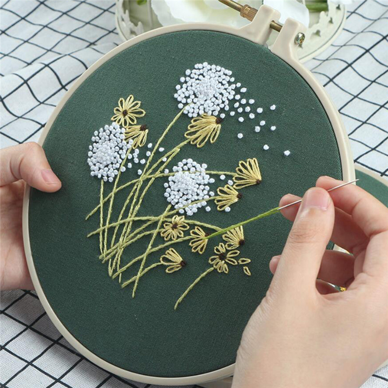 Stamped Embroidery Starter Kit with Flowers Plants - Image 4