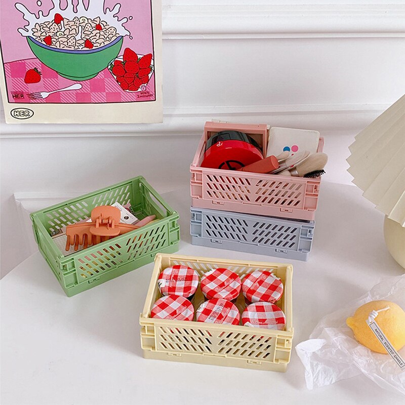 Foldable Plastic Office Storage Basket - Image 2