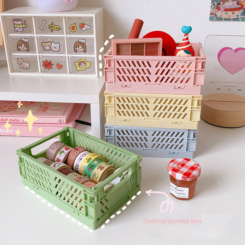 Foldable Plastic Office Storage Basket - Image 4