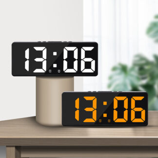 White Digital Voice Control LED Clocks