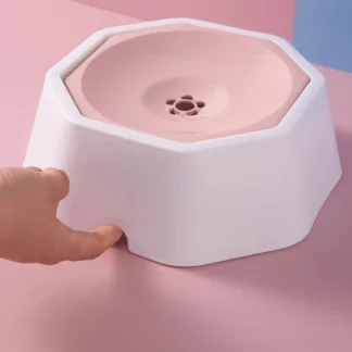 Pet Floating Bowl Drinking Water Automatic Water Pink