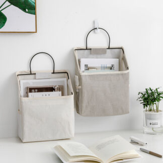 Fabric Dorm Bedside Wall Mounted Storage Bag