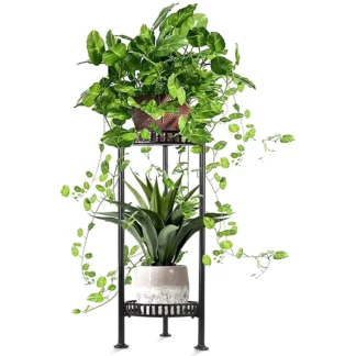 Double-layer Metal Plant Rack Flower Pot Rack