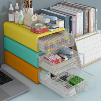 Drawer Type Desk Organizer Visible Pen Holder Stationery Storage