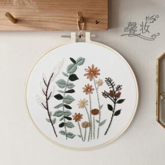 DIY Embroidery Set Plant flowers Printed