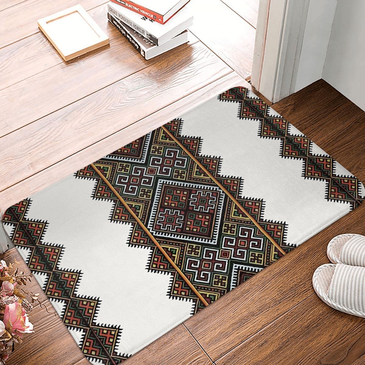 Ethiopian Cross Art Empire Abyssinia Non-Slip Welcome Home Rug