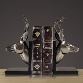 European Retro Style Ornaments Cold Cast Copper Deer Head Book Stand