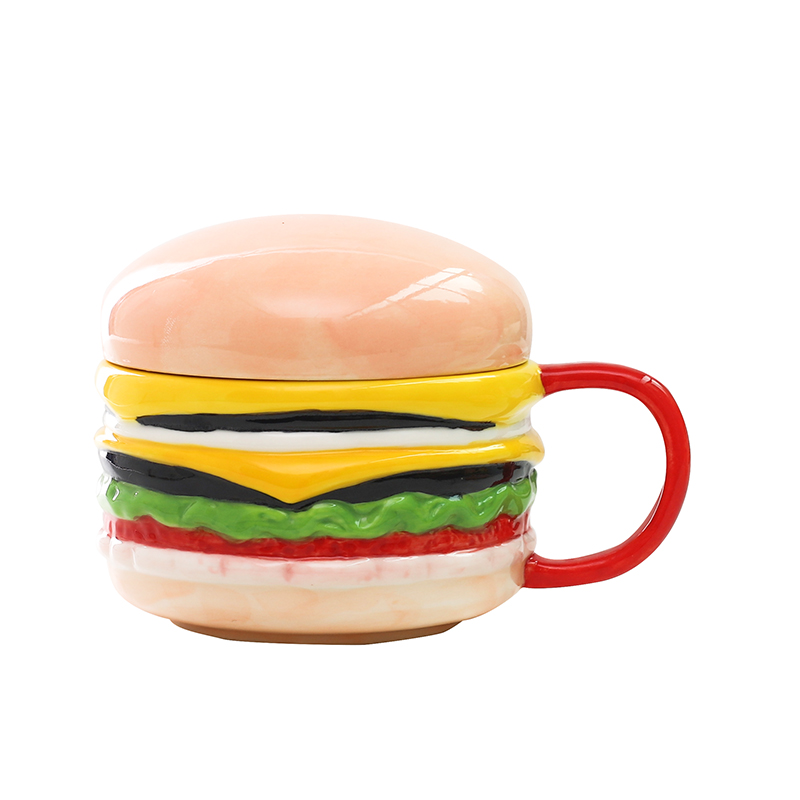 Ceramic Underglaze Color Creative Hamburger Mug - Image 4
