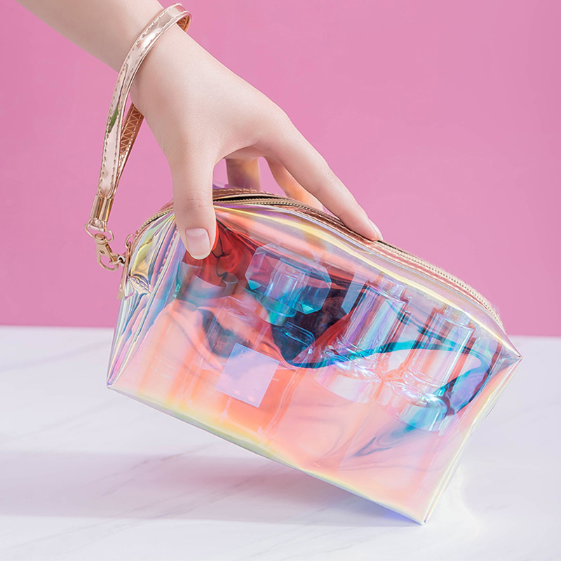 Fashion Chic PVC Cosmetic Bag Women Transparent Make Up Bag - Image 3