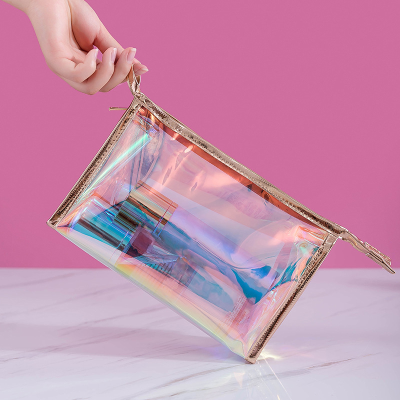 Fashion Chic PVC Cosmetic Bag Women Transparent Make Up Bag - Image 4