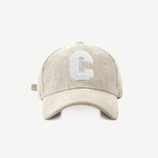 Fashion Corduroy Letter C Snapback Hat