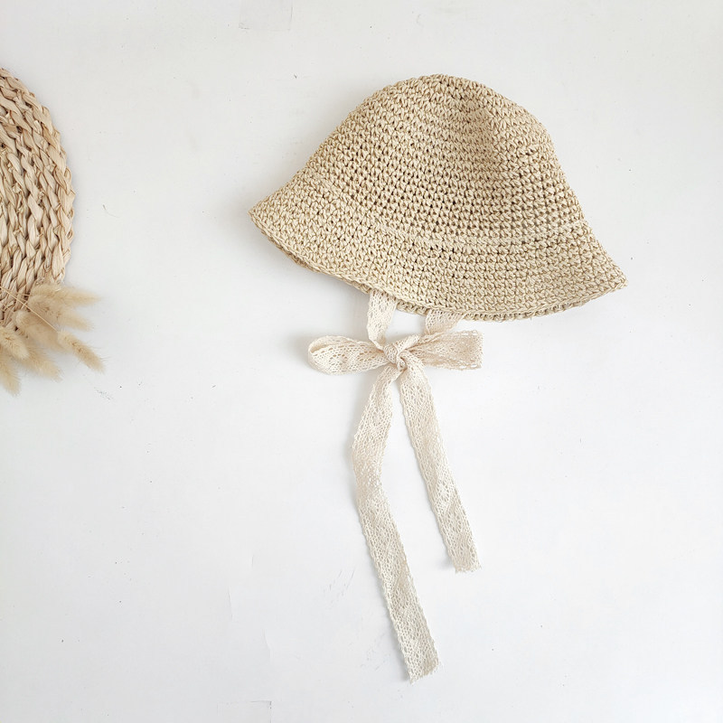 Fashion Lace Baby Summer Straw Hat - Image 2