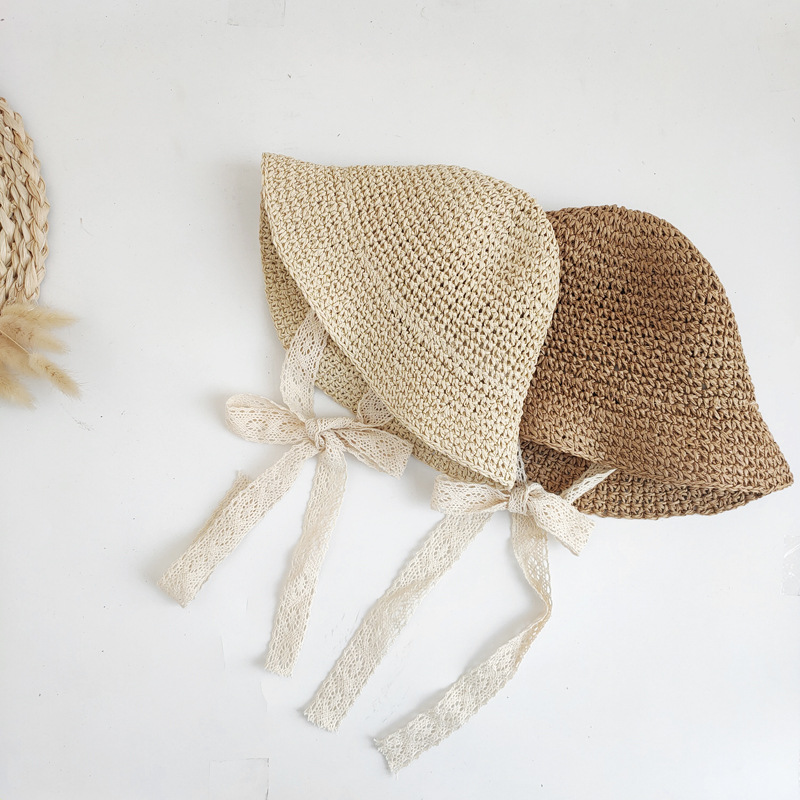Fashion Lace Baby Summer Straw Hat - Image 3