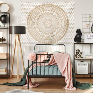 Fashion Mandala Round Flower Print Decorative Tapestry