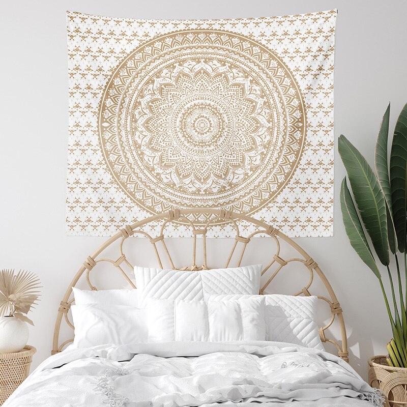 Fashion Mandala Round Flower Print Decorative Tapestry - Image 5