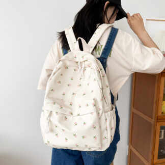 Floral Printed Backpack Flower Student School Bag