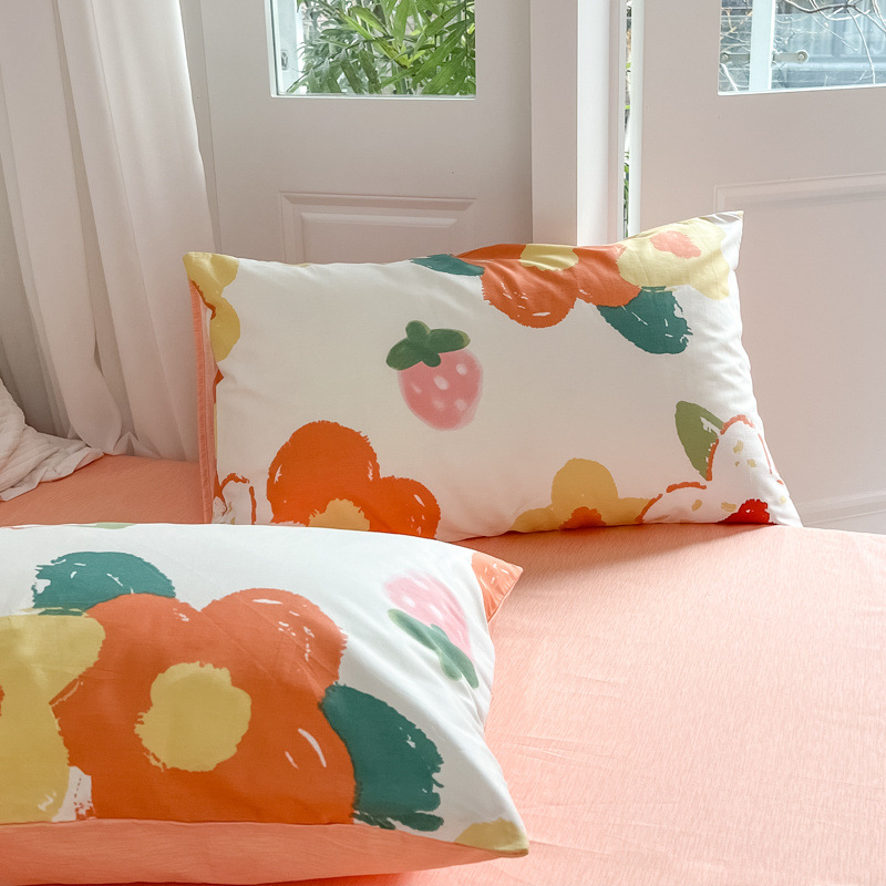 Floral Printed Pure Cotton Duvet Cover Set, King Size - Image 2