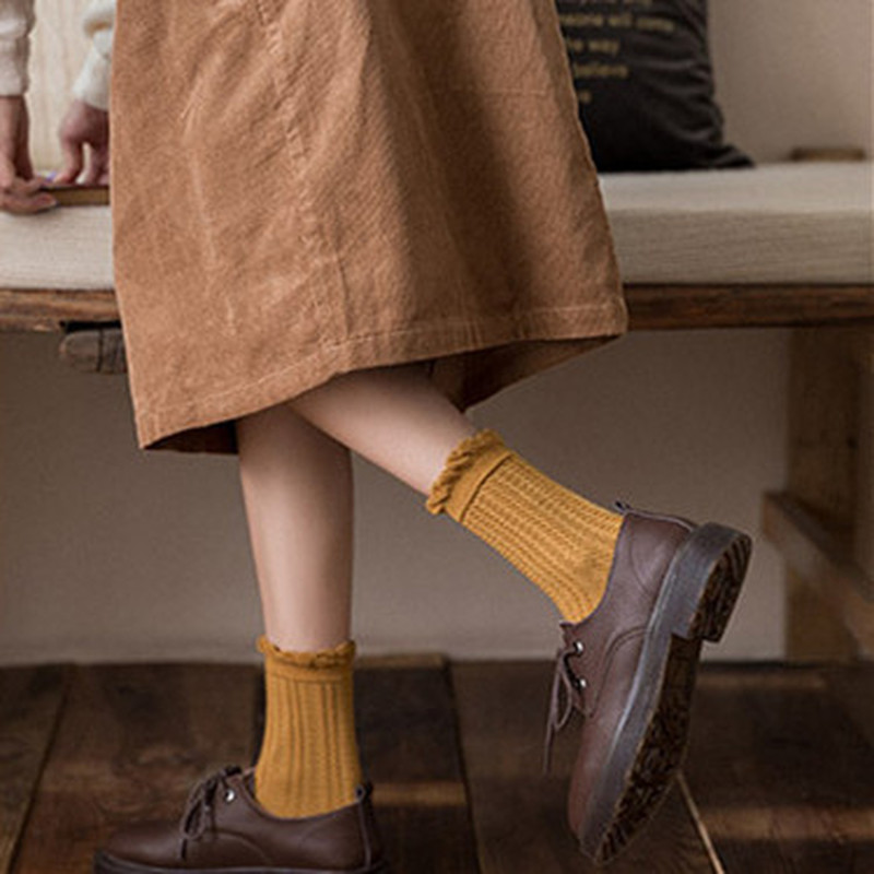 Frilly Ruffle Socks Japanese Style Socks 5Pairs - Image 6