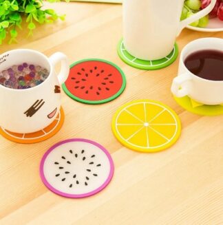 5 PCS Fruit Shape Silicone Cup Coaster