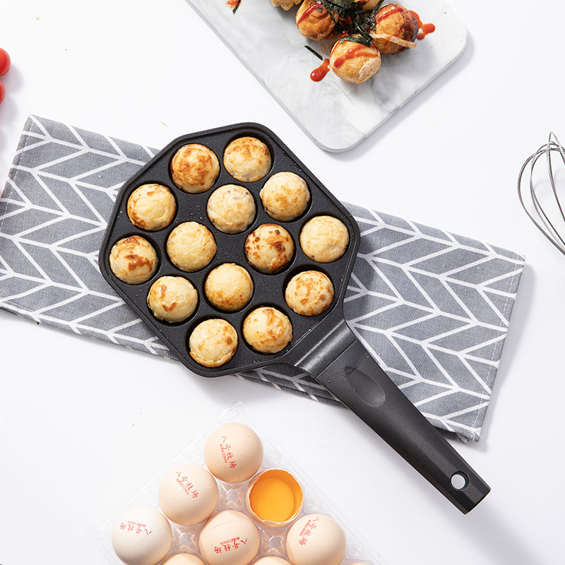14 Holes Quail Egg Non-Stick Baking Pancake Takoyaki Grill Pan