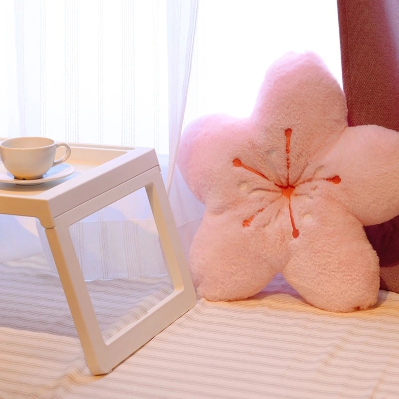 Furry Cherry Blossoms Stuffed Plush Cushion Room Decor - Image 6