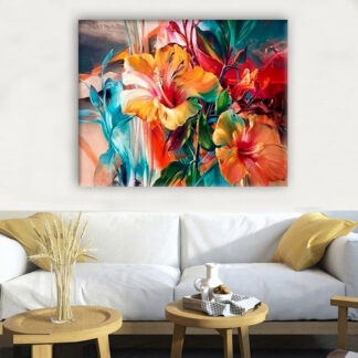 Colorful Flower Oil Picture HandPainted On Canvas